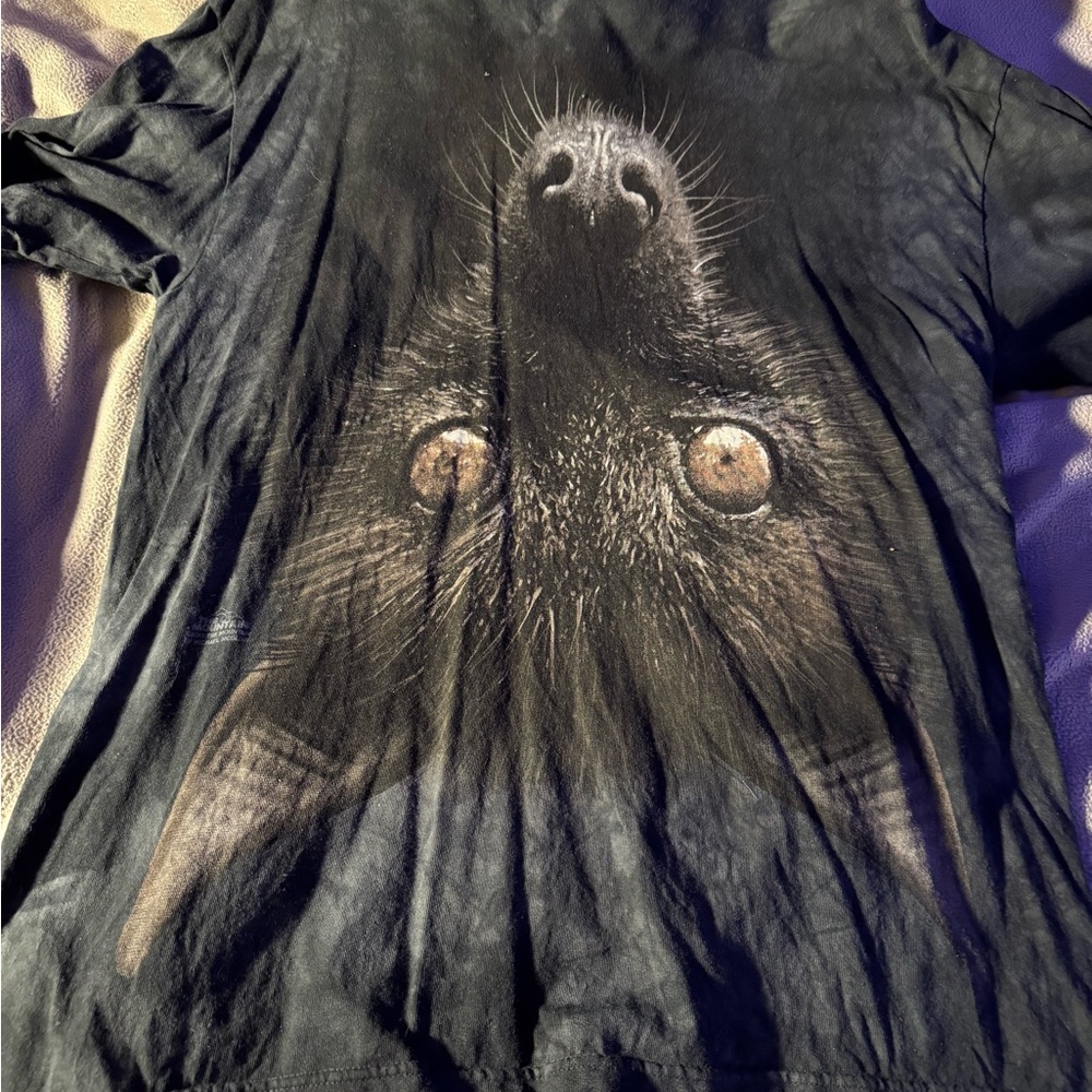 The Mountain Black Wolf Face Kids T-Shirt